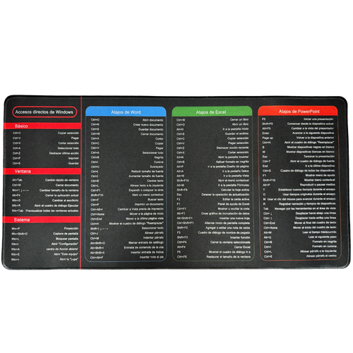 Alfombrilla Pro con Atajos Resistente al Agua