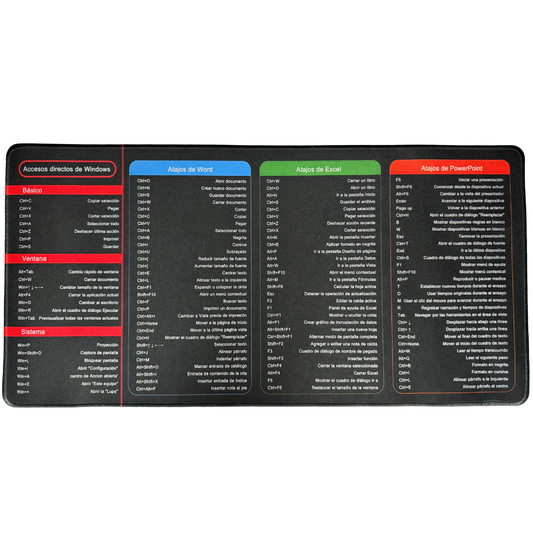 Alfombrilla Pro con Atajos Resistente al Agua