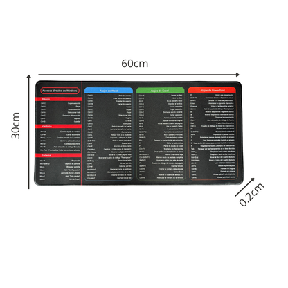 Alfombrilla Pro con Atajos Resistente al Agua